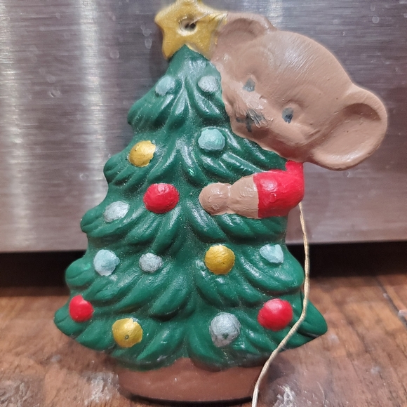 Hand Painted Christmas Bundle of Two Ornaments and a Christmas Tree Knick Knack! - Picture 3 of 5